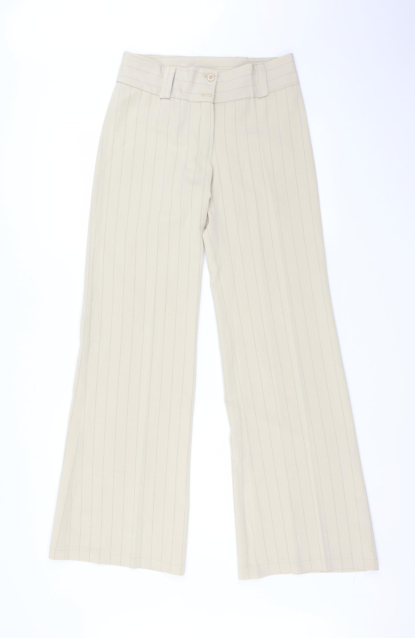 SA ME PLAIT Womens Beige Striped  Trousers  Size 28 L32 in