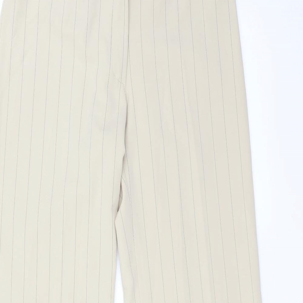 SA ME PLAIT Womens Beige Striped  Trousers  Size 28 L32 in