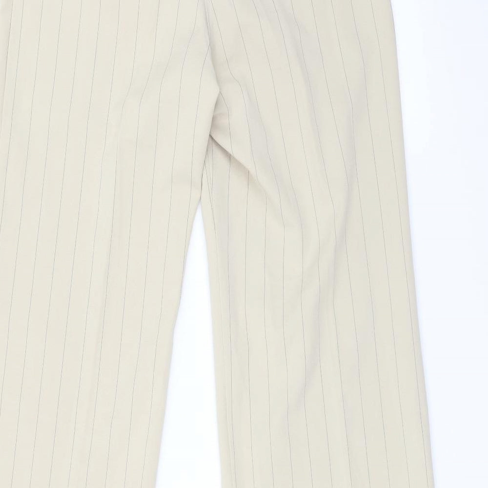 SA ME PLAIT Womens Beige Striped  Trousers  Size 28 L32 in