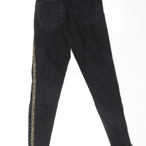 DENIM CO  Womens Black Animal Print  Skinny Jeans Size 10 L27 in