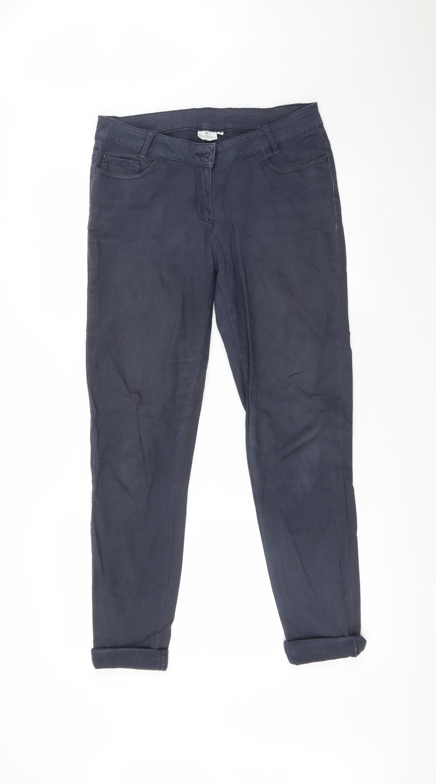 BLUE MOTION Womens Blue   Straight Jeans Size 10 L27 in