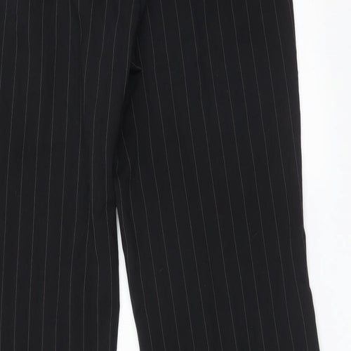 H&M Womens Black Striped  Dress Pants Trousers Size 16 L32 in