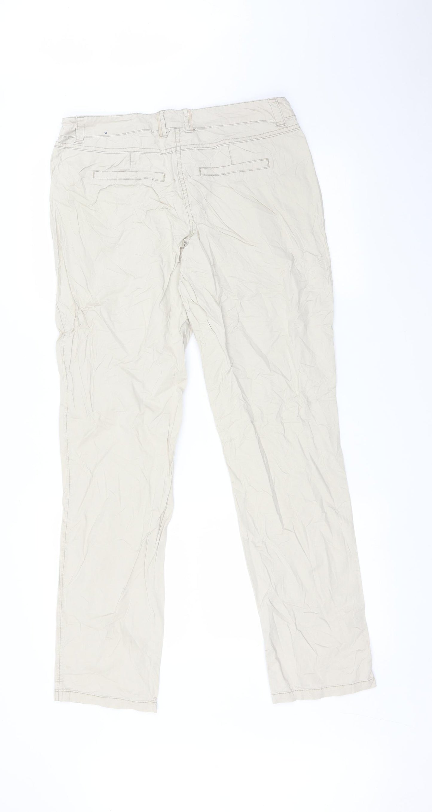 Cecil Womens Beige   Chino Trousers Size 32 L30 in