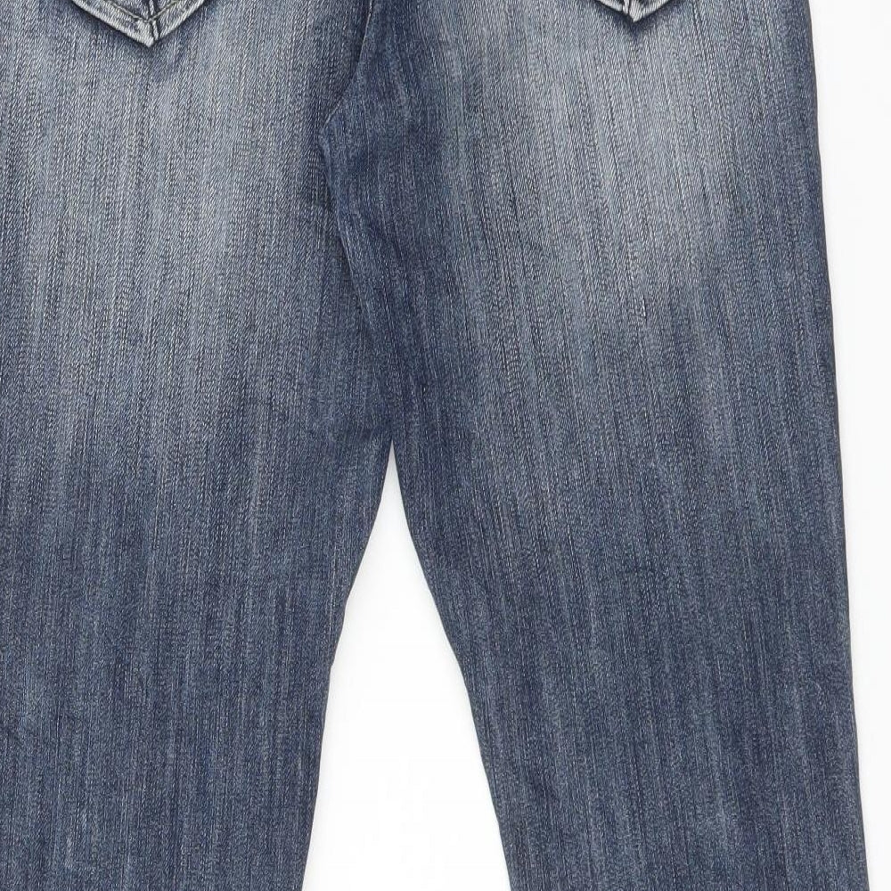 LA VIRTU Womens Blue   Straight Jeans Size 14 L27 in