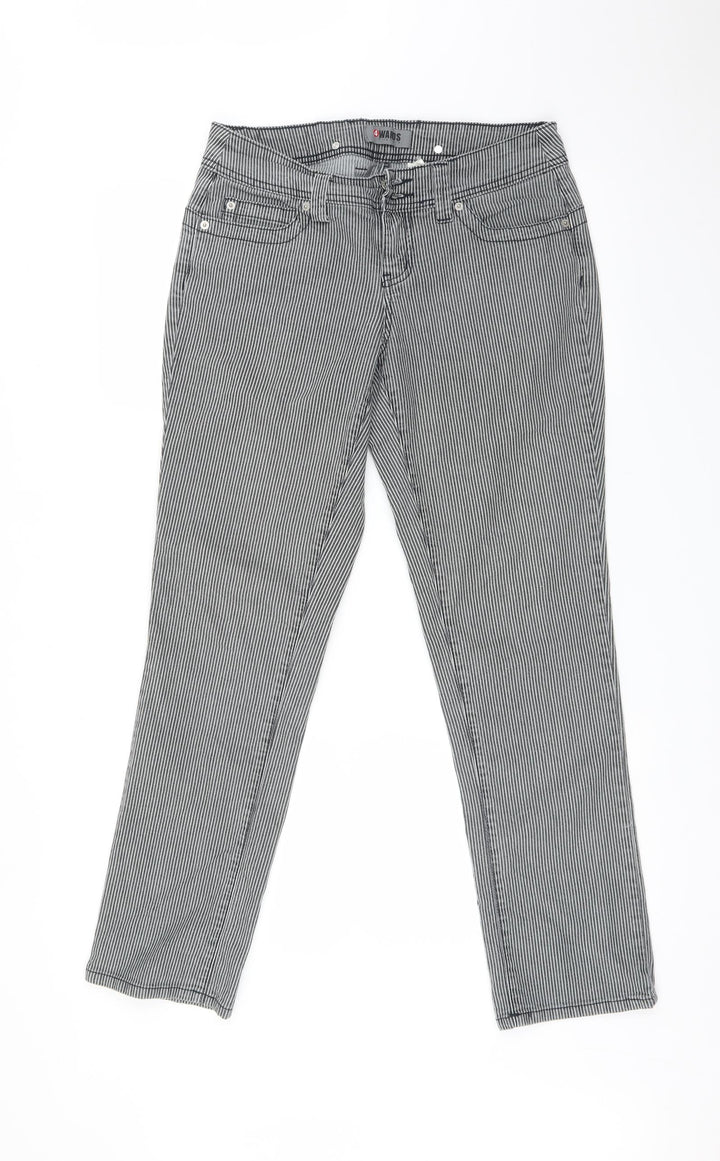 4Wards Womens Multicoloured Striped  Straight Jeans Size 30 L29 in
