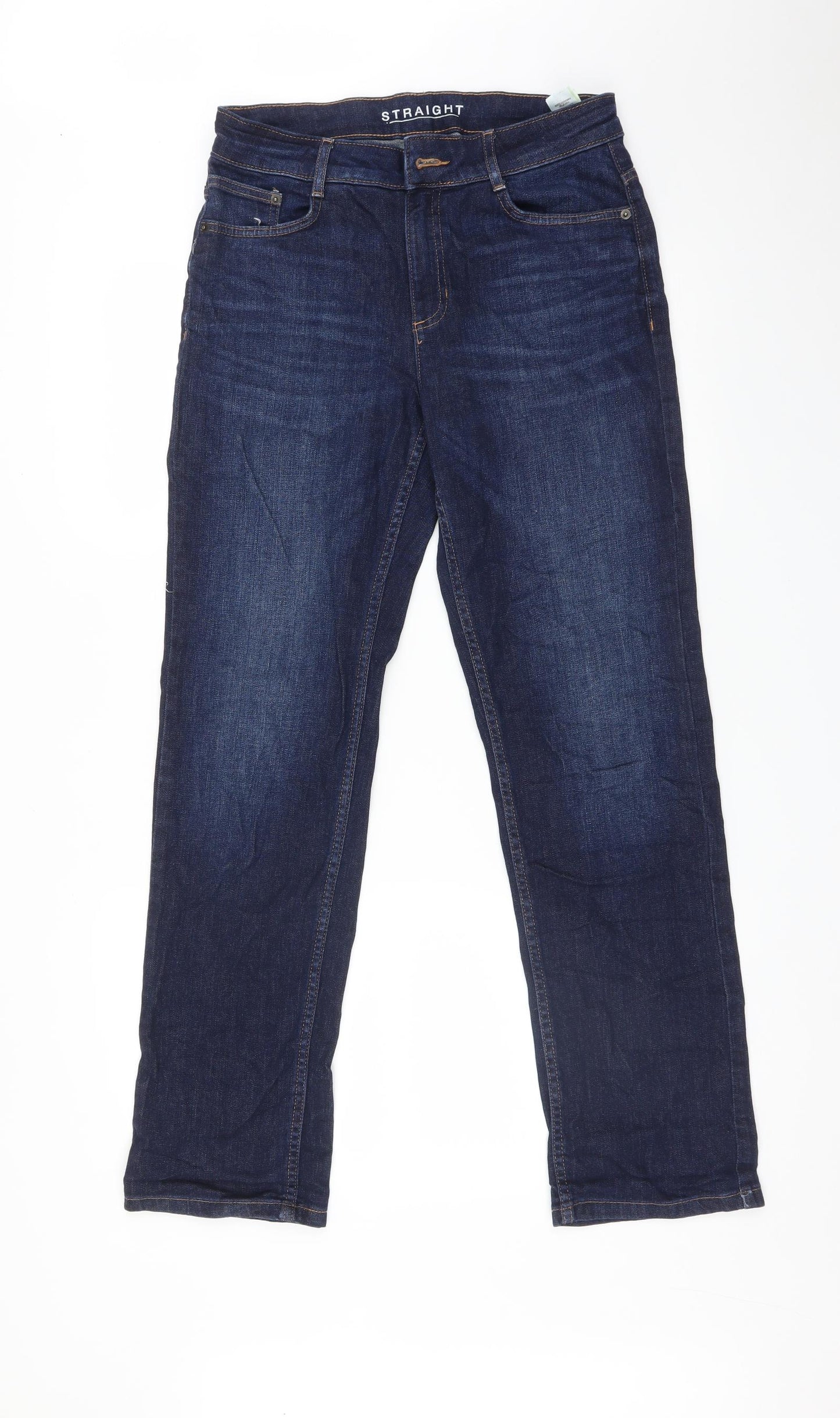M&S Womens Blue   Straight Jeans Size 10 L30 in