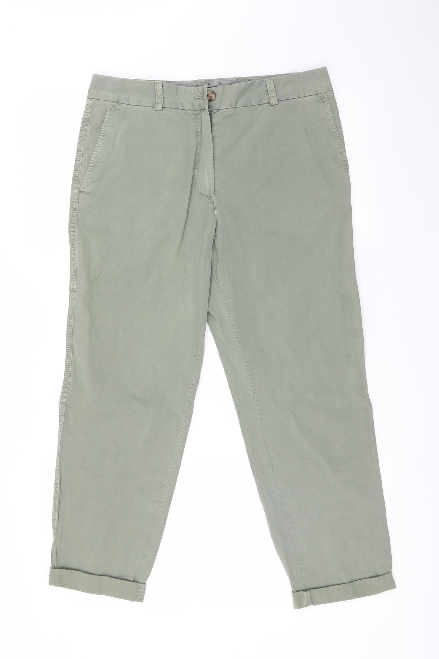 M&S Womens Green   Trousers  Size 10 L24 in