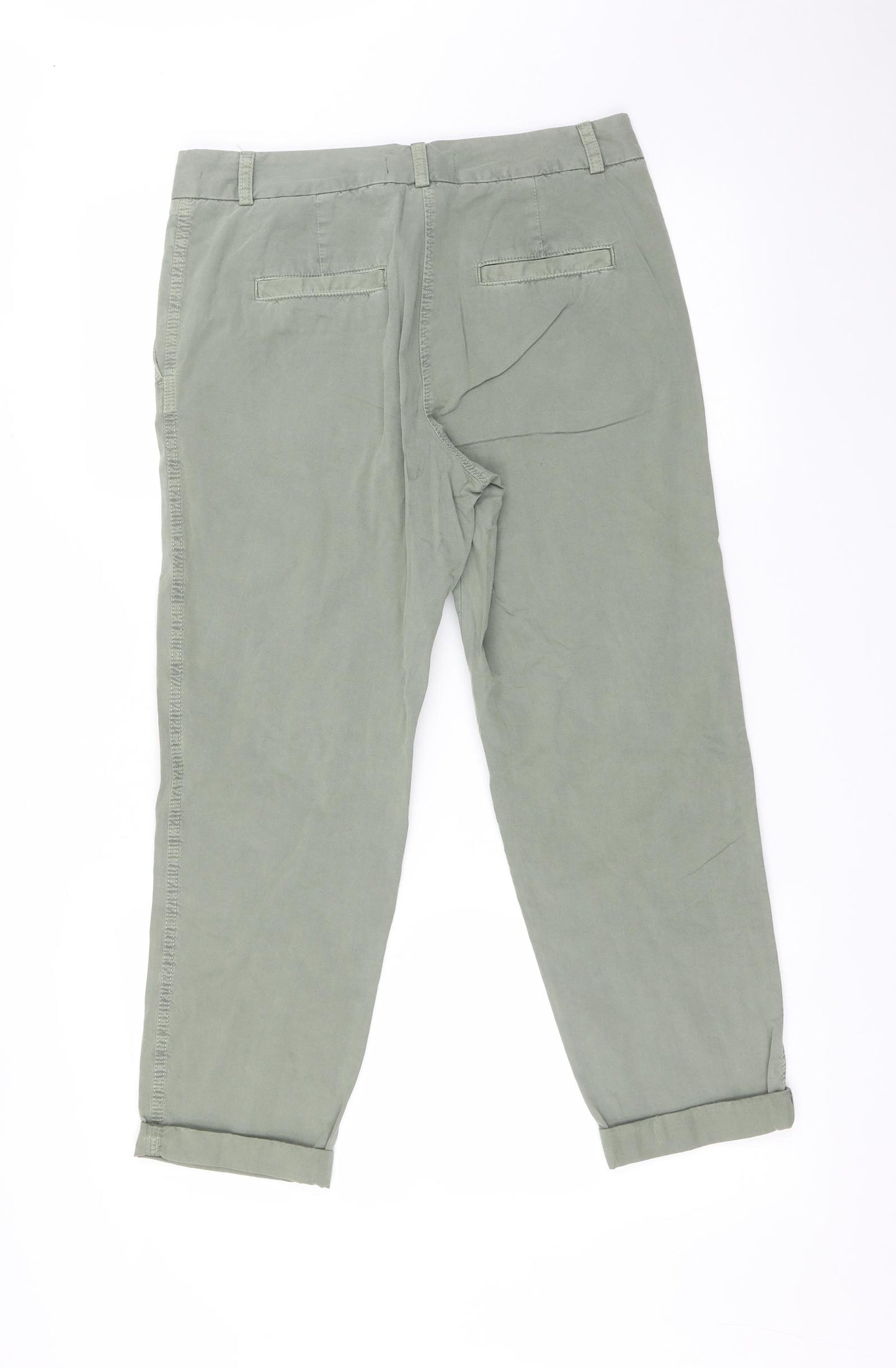 M&S Womens Green   Trousers  Size 10 L24 in