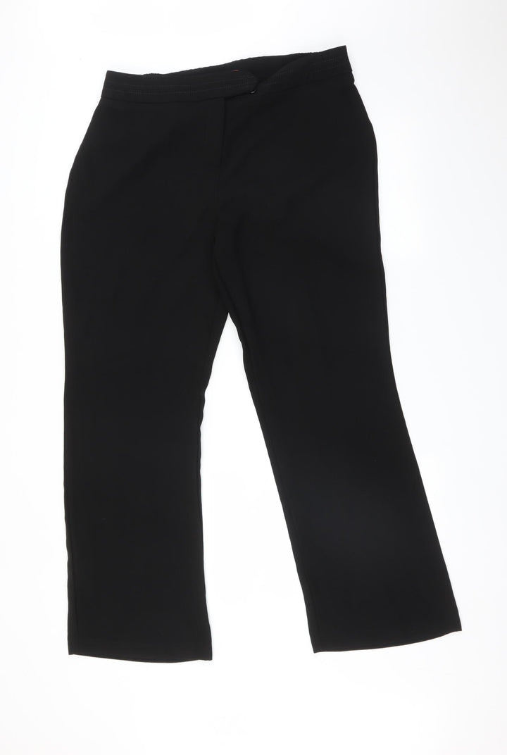 Savoir Womens Black Trousers Size 16 L29 in