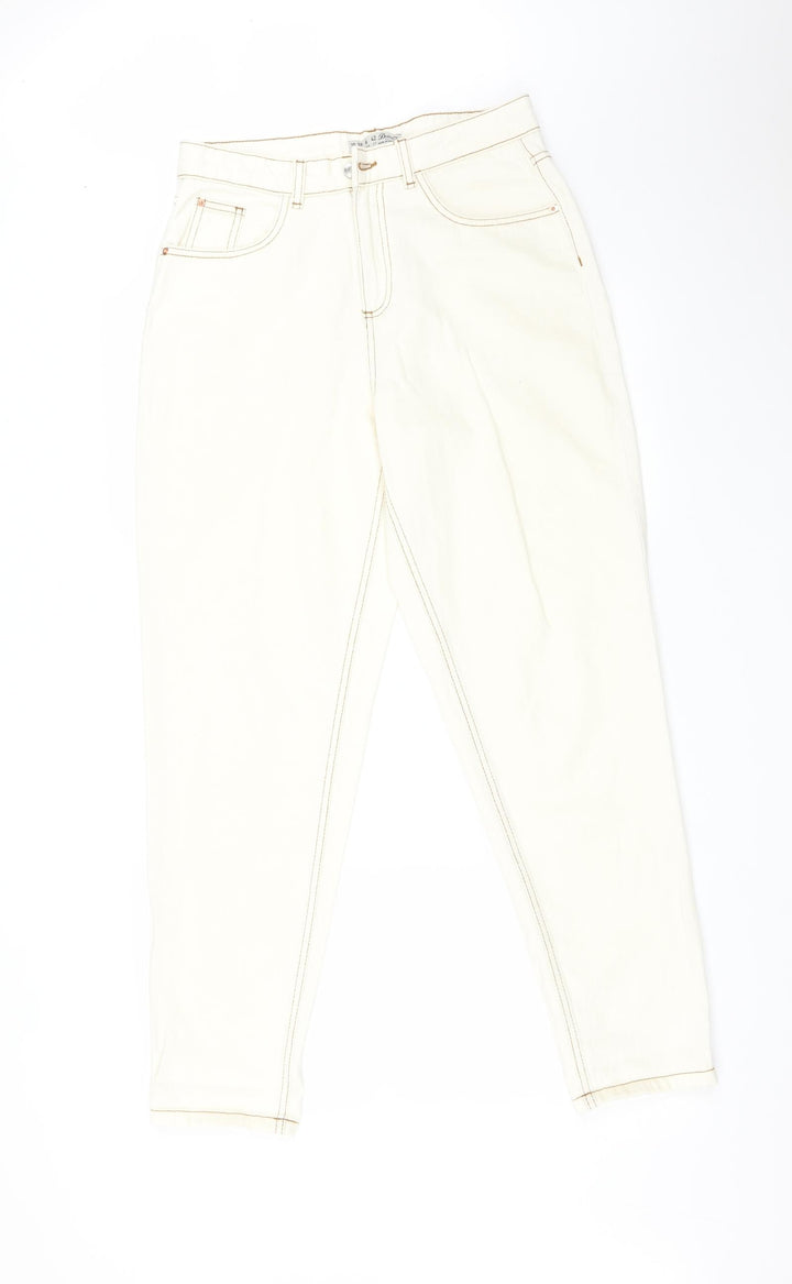 DENIM CO Womens White   Straight Jeans Size 10 L29 in