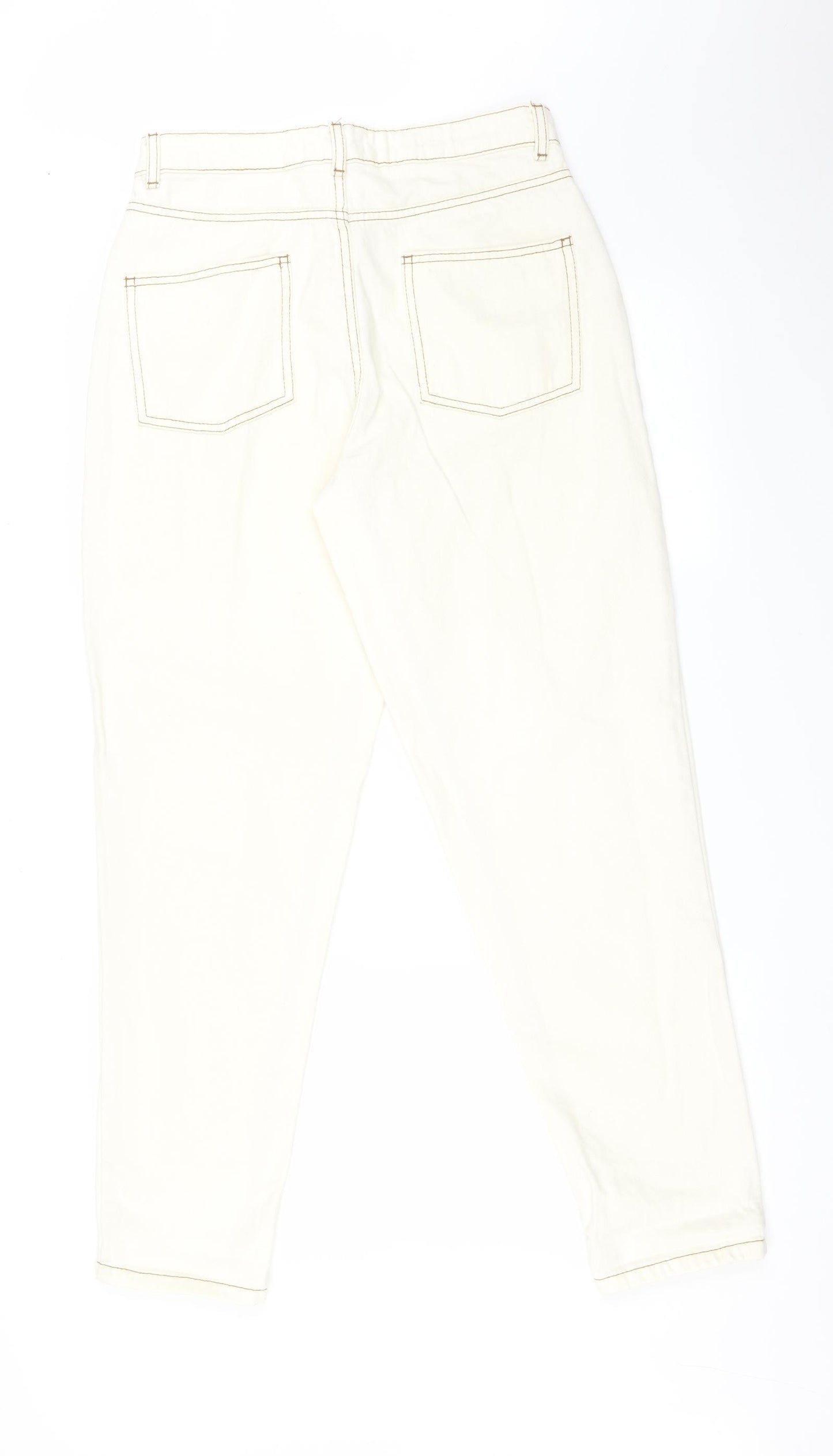 DENIM CO Womens White   Straight Jeans Size 10 L29 in