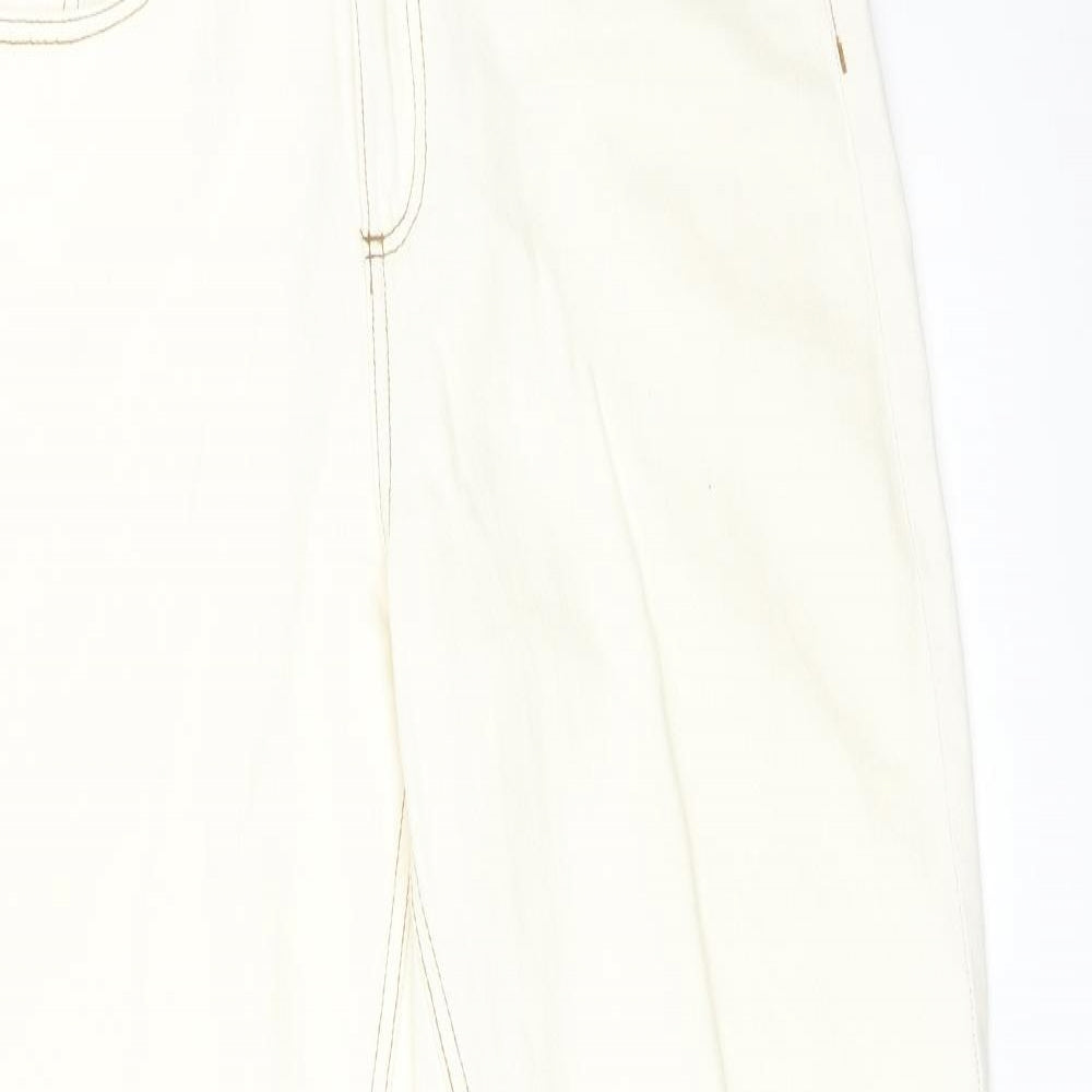 DENIM CO Womens White   Straight Jeans Size 10 L29 in