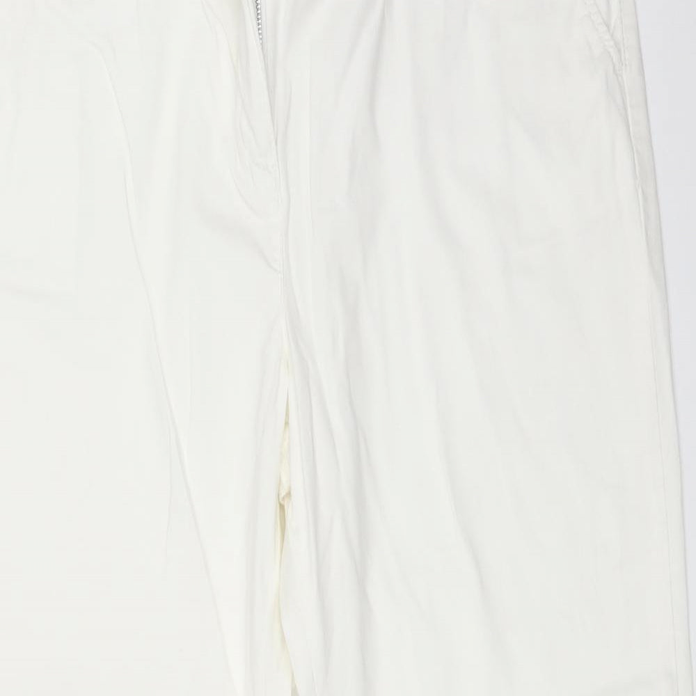 M&S Womens White   Straight Jeans Size 34 L26 in
