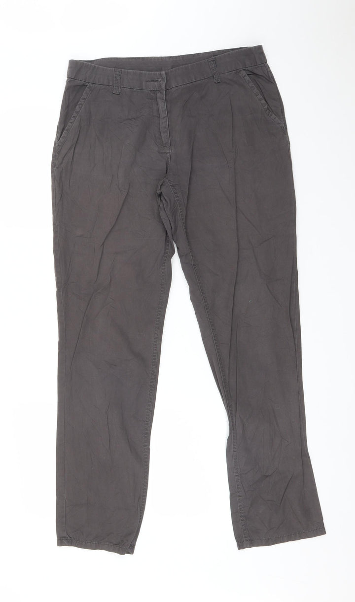 F&F Womens Grey Chino Trousers Size 32 L29 in
