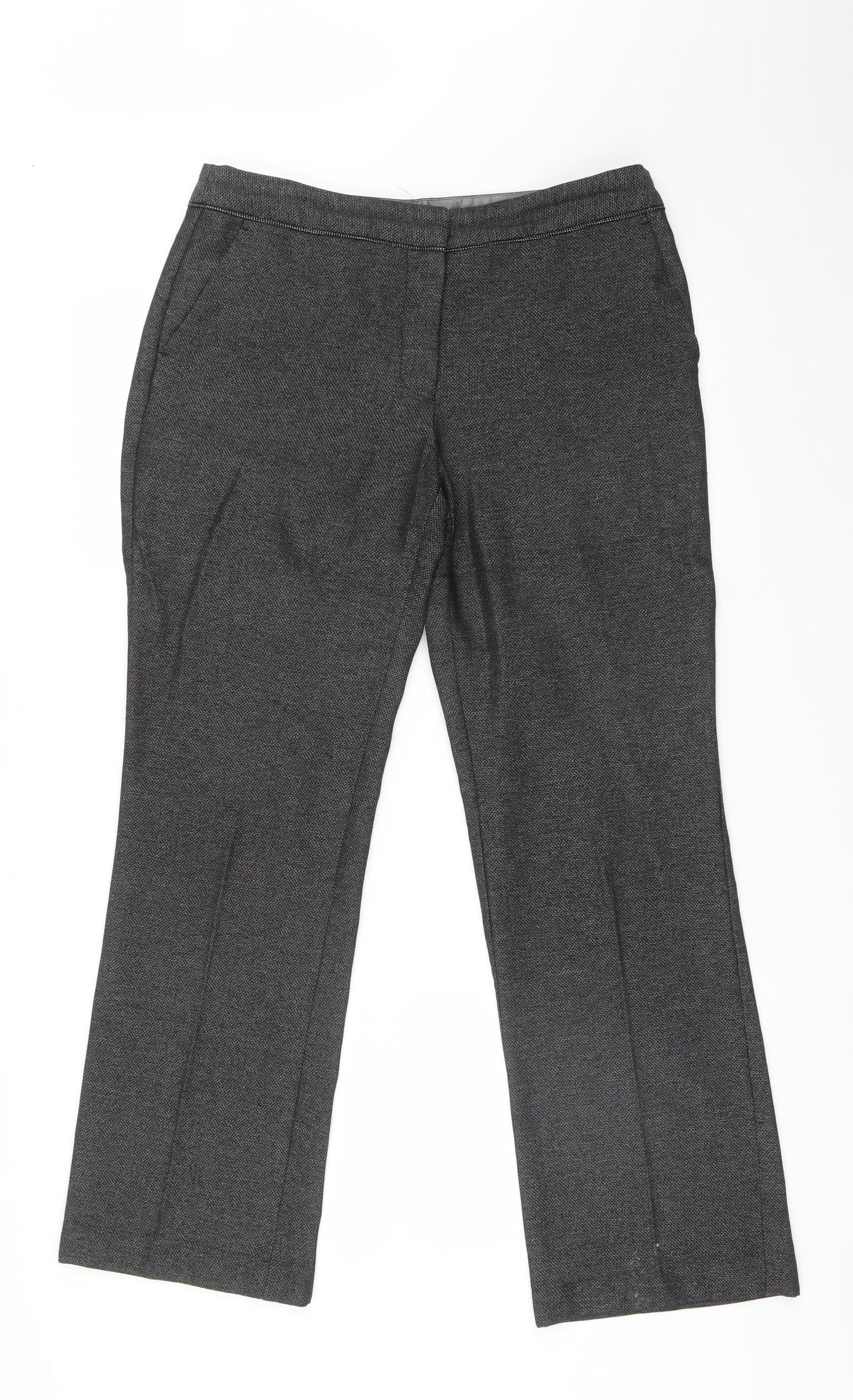 NEXT Womens Black Geometric  Trousers  Size 10 L28 in
