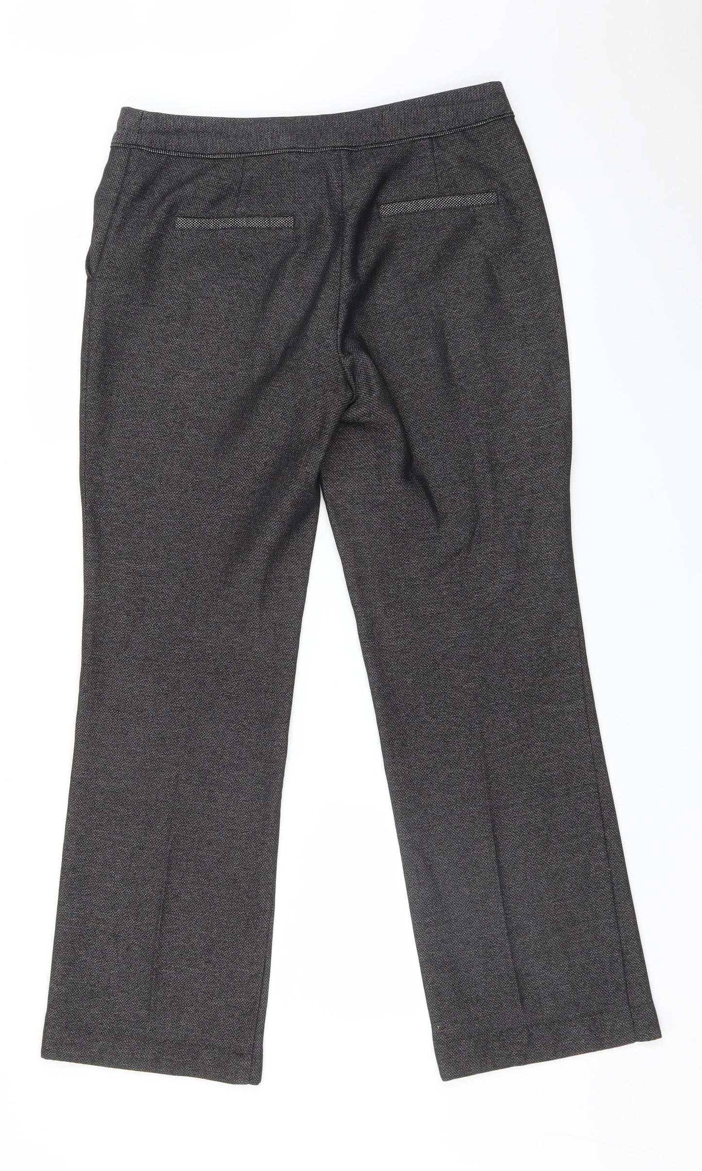 NEXT Womens Black Geometric  Trousers  Size 10 L28 in