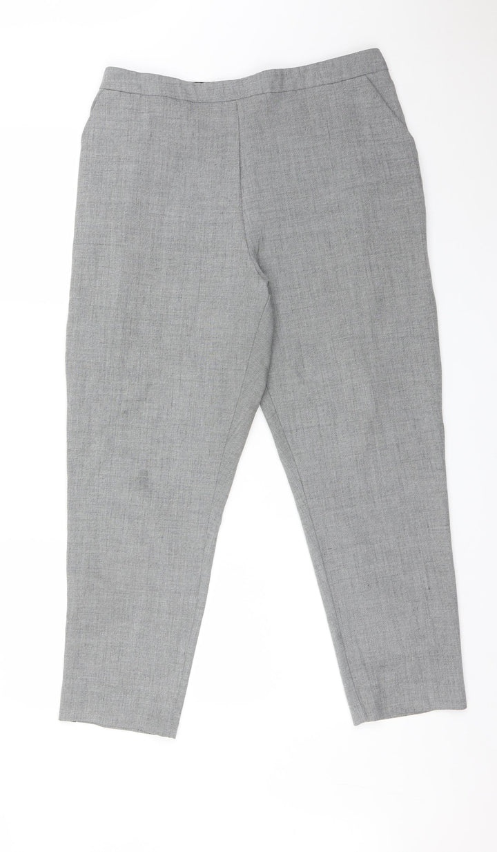 F&F Womens Grey Trousers Size 18 L26 in