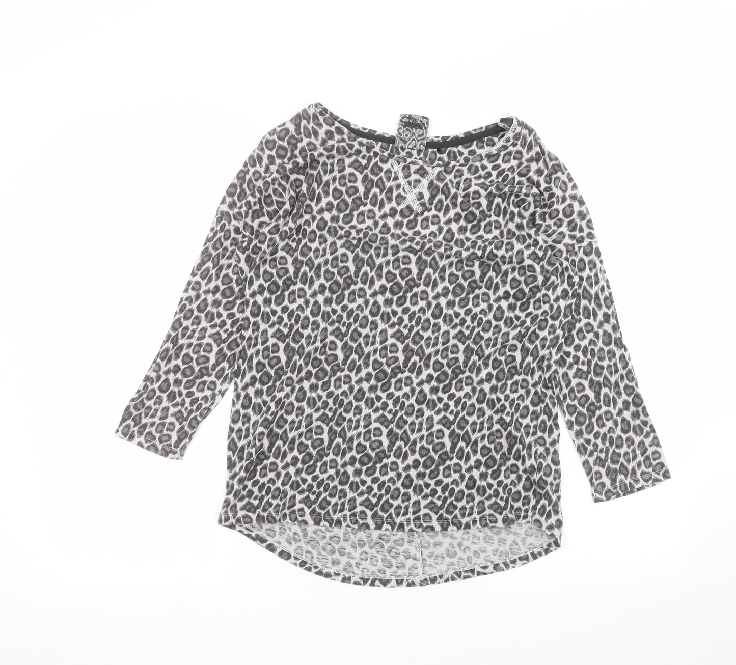 NEXT Womens Black Animal Print  Basic T-Shirt Size 8