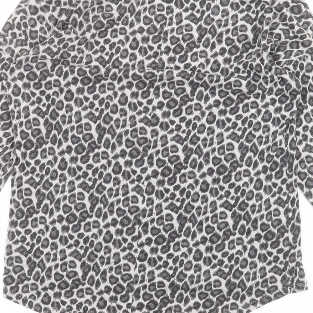 NEXT Womens Black Animal Print  Basic T-Shirt Size 8