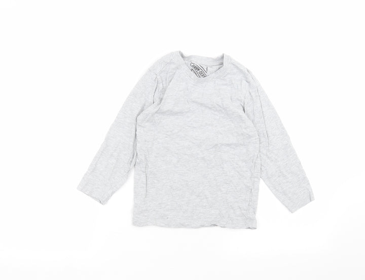 Matalan Boys Grey   Basic T-Shirt Size 7 Years