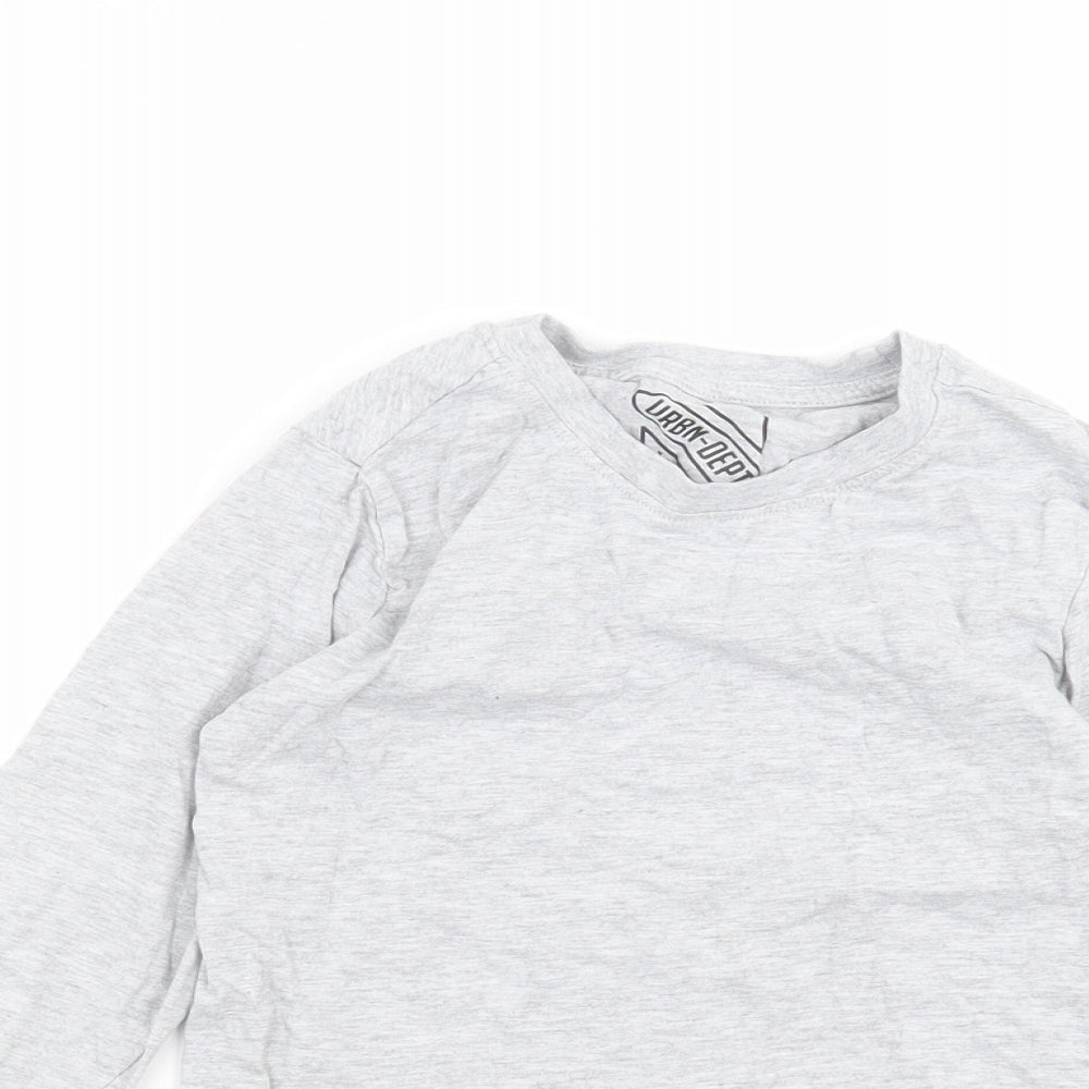 Matalan Boys Grey   Basic T-Shirt Size 7 Years