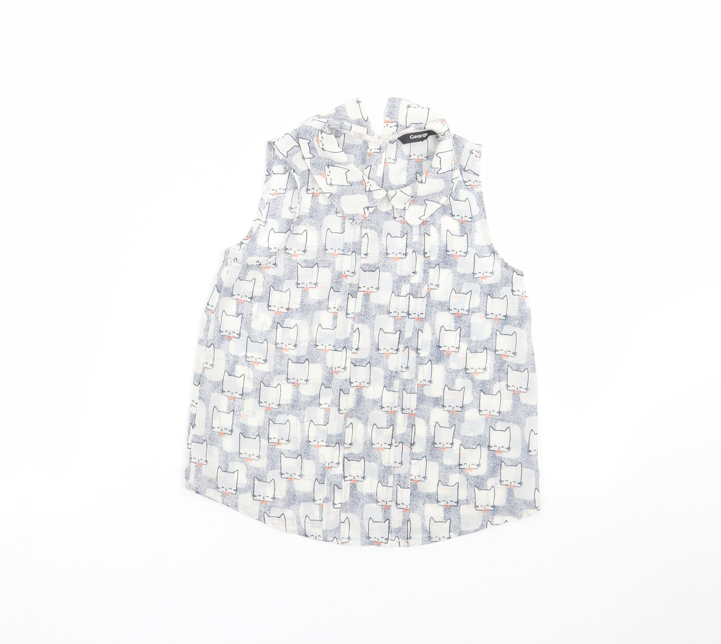 George Girls Blue   Basic T-Shirt Size 6-7 Years