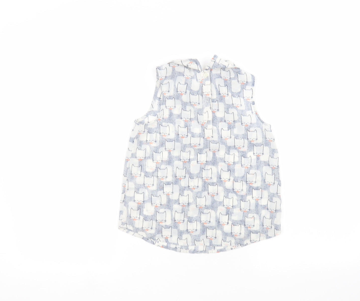 George Girls Blue   Basic T-Shirt Size 6-7 Years