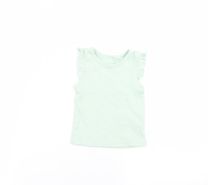Primark Baby Green   Basic T-Shirt Size 6-9 Months