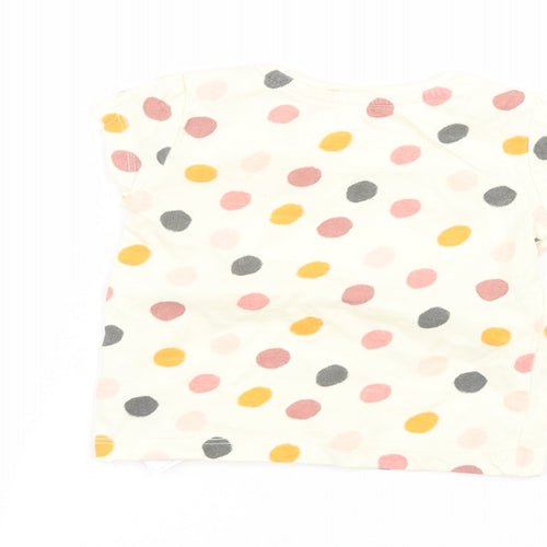 Primark Baby Beige Polka Dot  Basic T-Shirt Size 6-9 Months