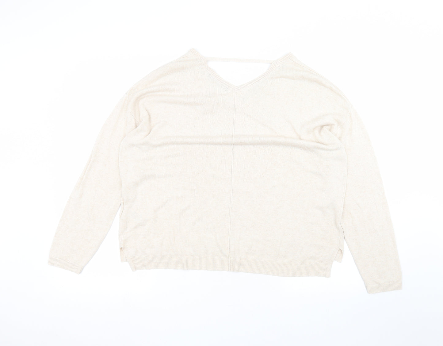 Marks and Spencer Womens Beige   Pullover Jumper Size 18