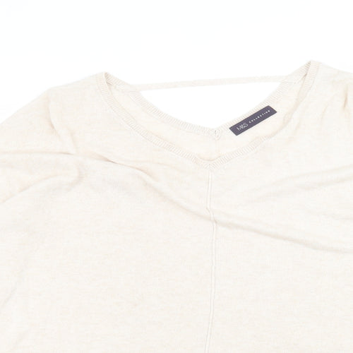 Marks and Spencer Womens Beige   Pullover Jumper Size 18