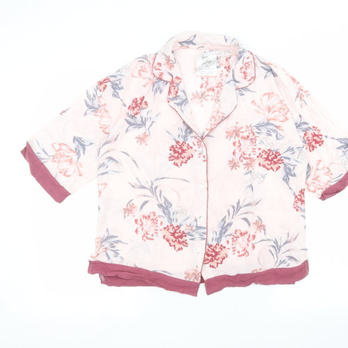 Primark Womens Pink Floral  Basic Button-Up Size S