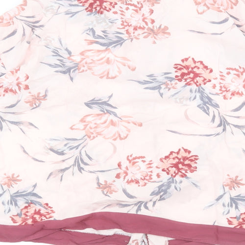 Primark Womens Pink Floral  Basic Button-Up Size S