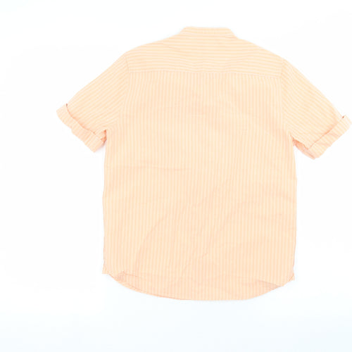 Zara Girls Pink Striped  Basic Button-Up Size 9 Years