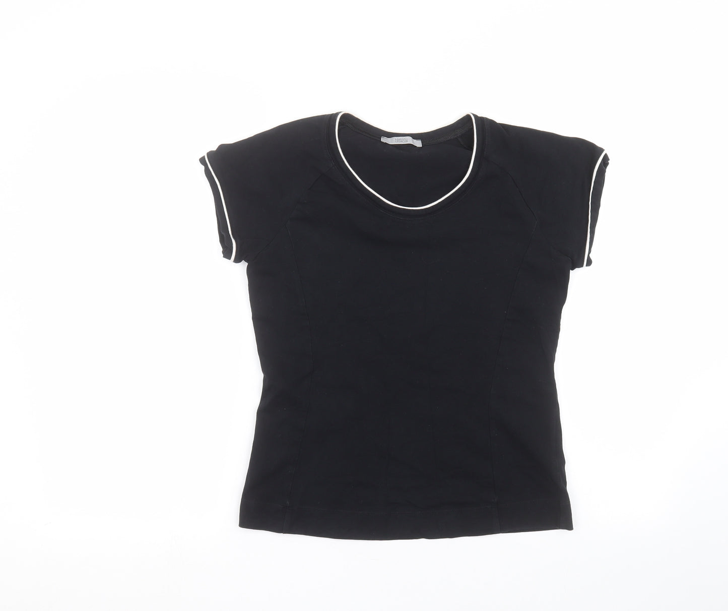 Marks and Spencer Womens Black   Basic T-Shirt Size 14