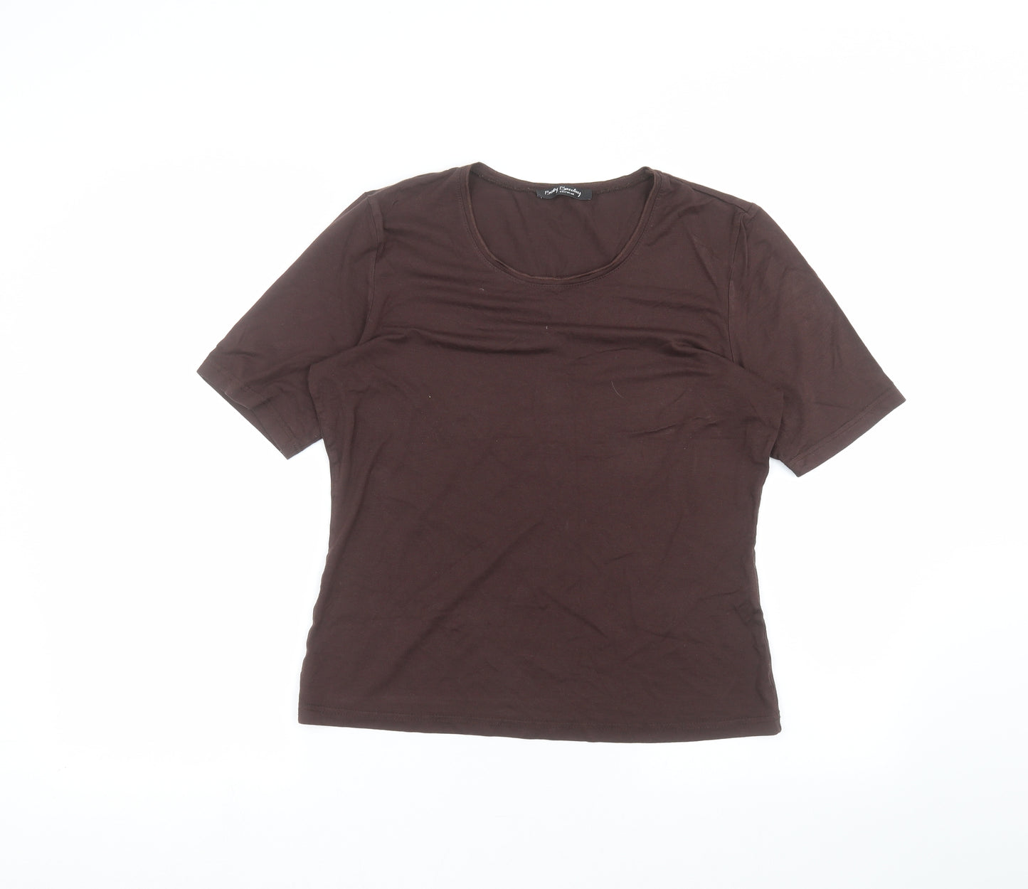Betty Barclay Womens Brown   Basic T-Shirt Size 14