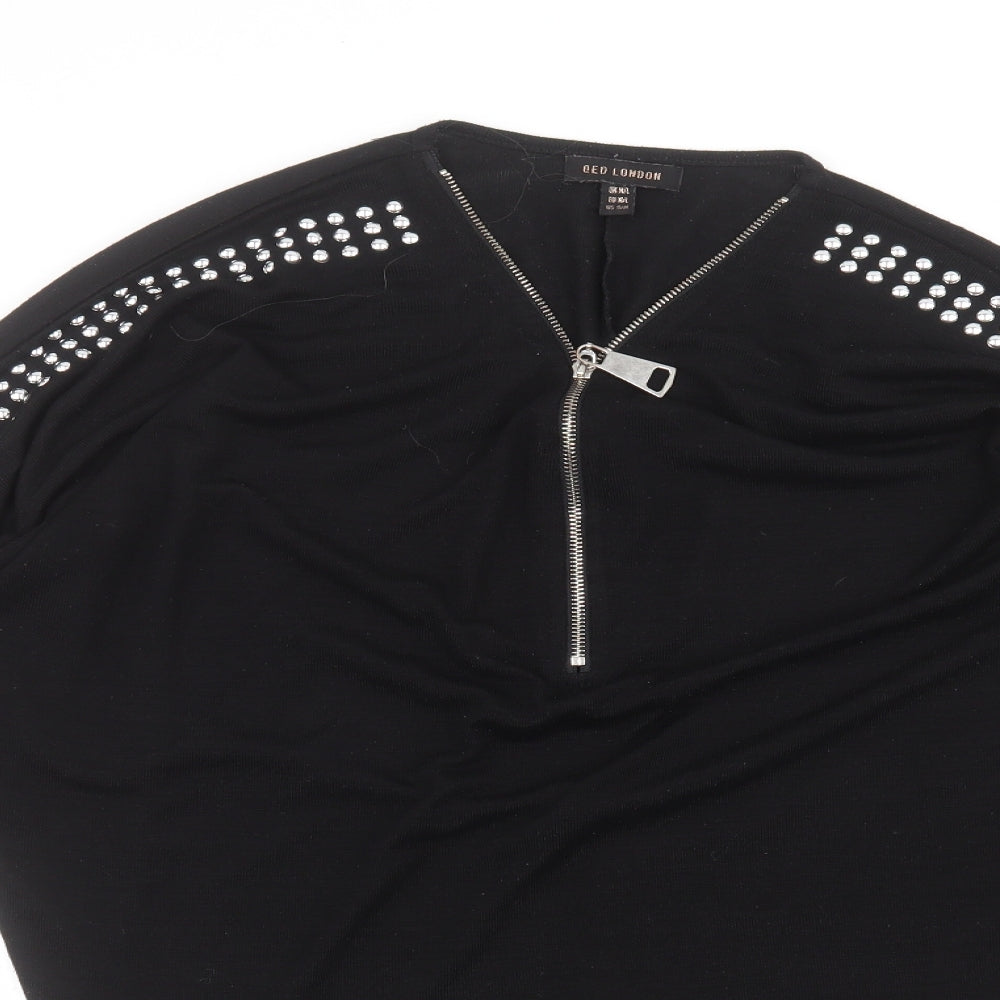 QED London Womens Black   Basic T-Shirt Size M