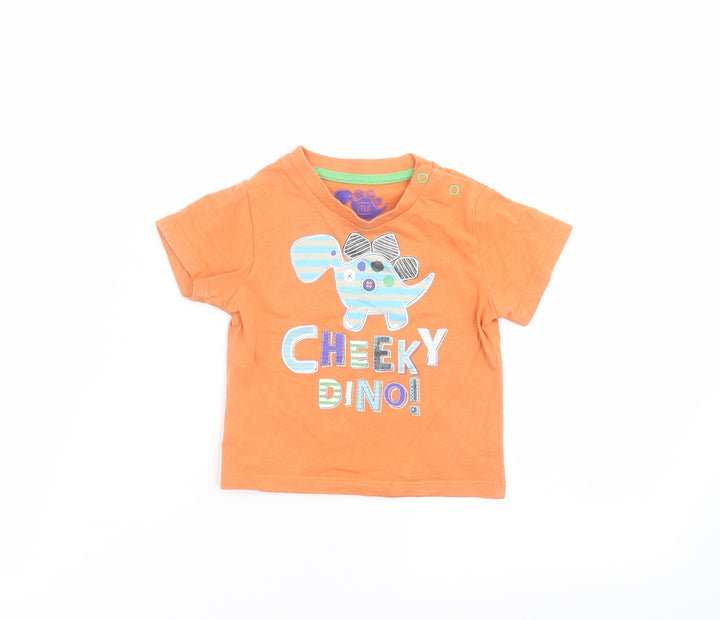 TU Baby Orange   Basic T-Shirt Size 6-9 Months