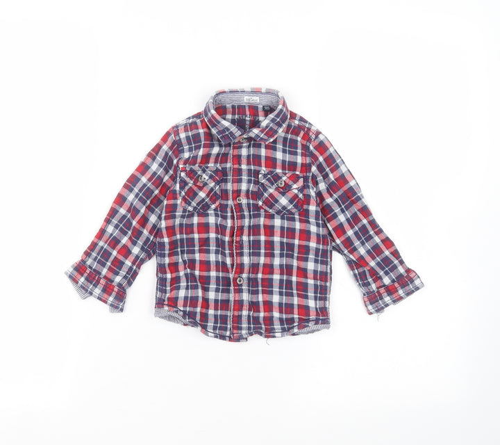Preworn Baby Blue   Basic Button-Up Size 12 Months