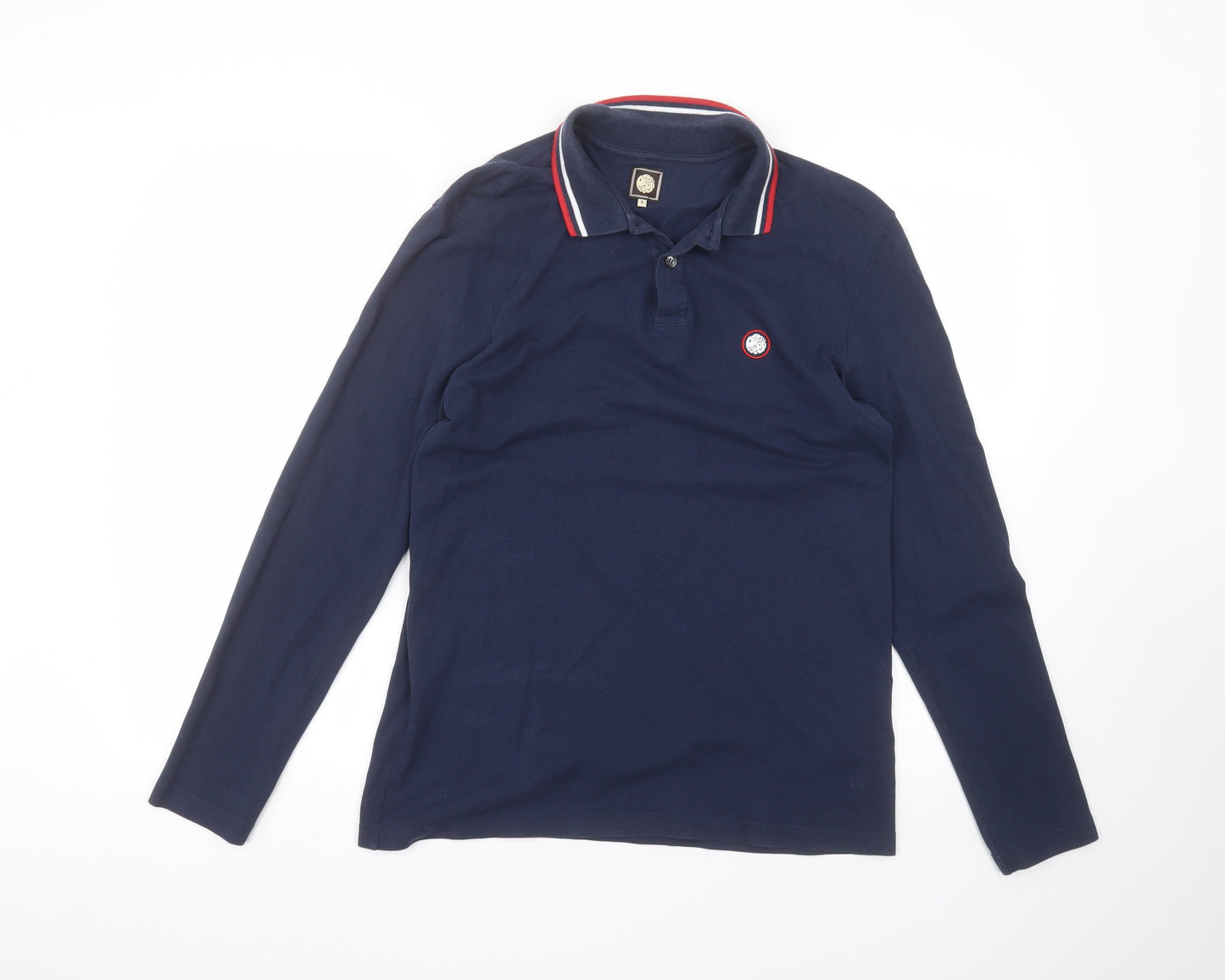 Pretty Green Mens Blue    Polo Size S
