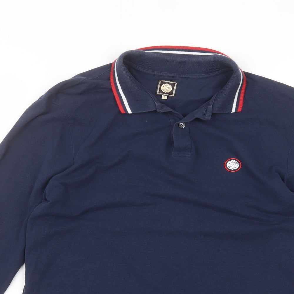 Pretty Green Mens Blue    Polo Size S