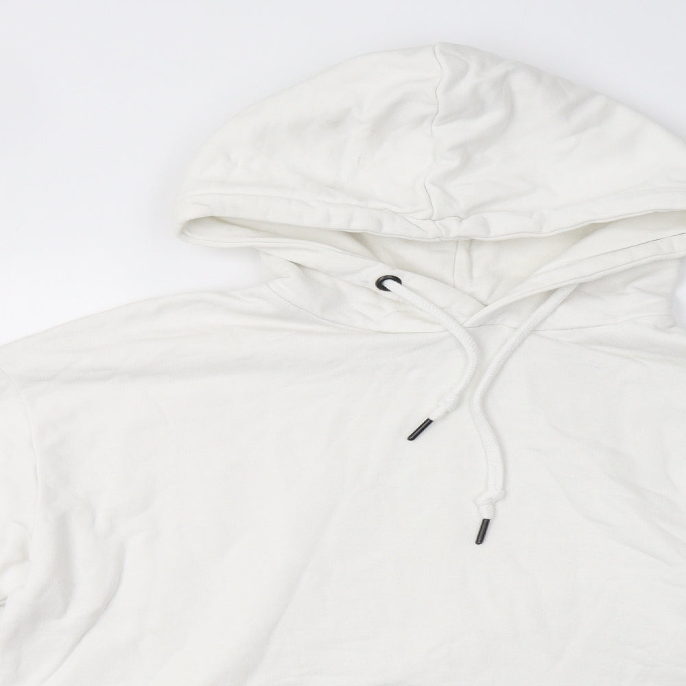 Zara Womens White   Pullover Hoodie Size S