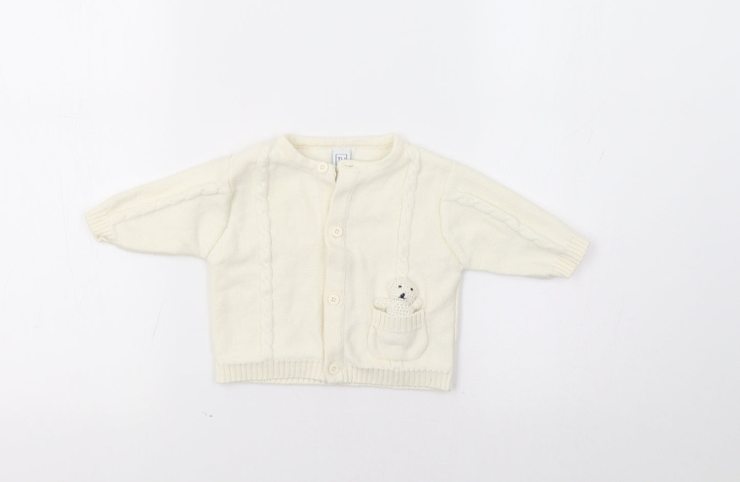 TU Baby Ivory   Cardigan Jumper Size 0-3 Months