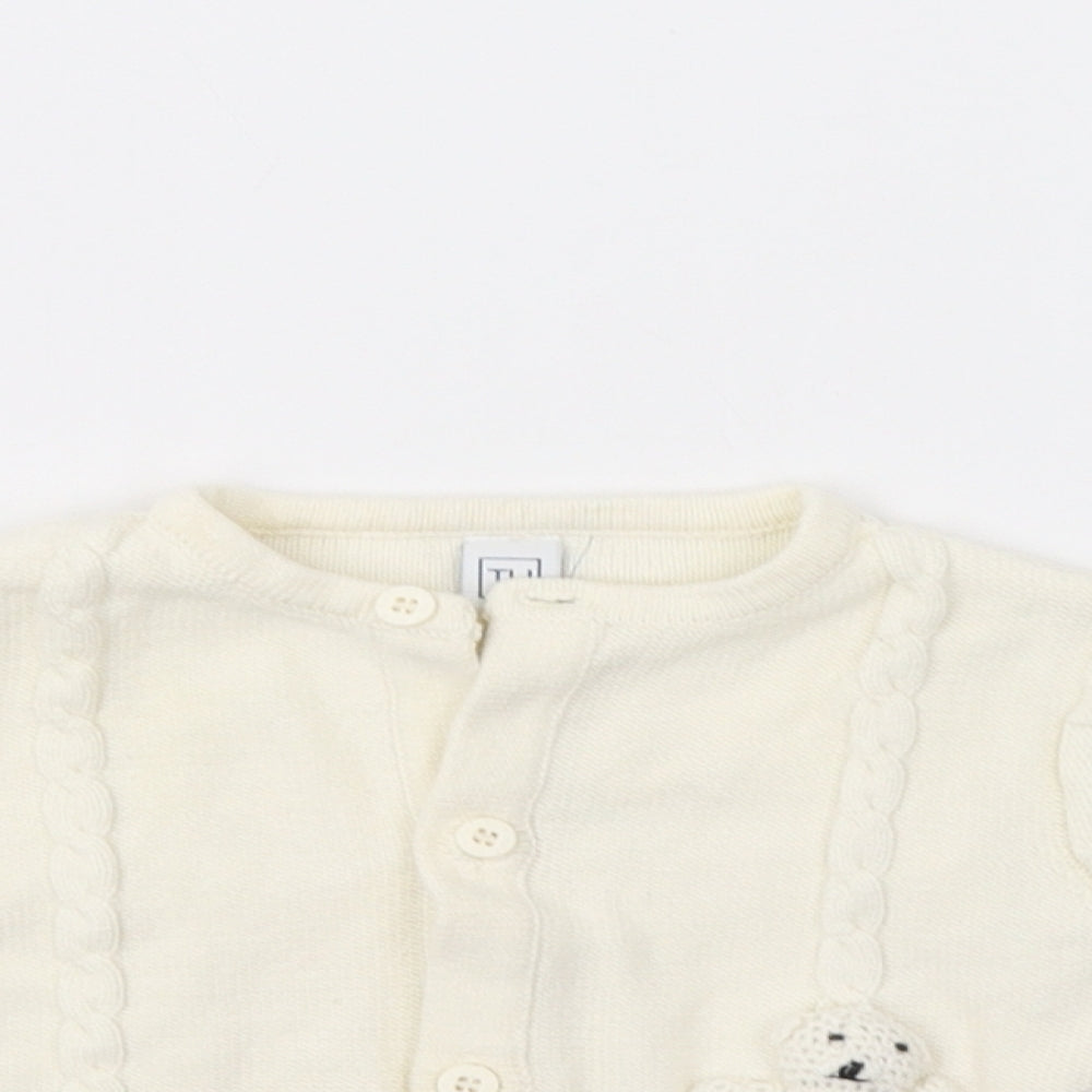 TU Baby Ivory   Cardigan Jumper Size 0-3 Months