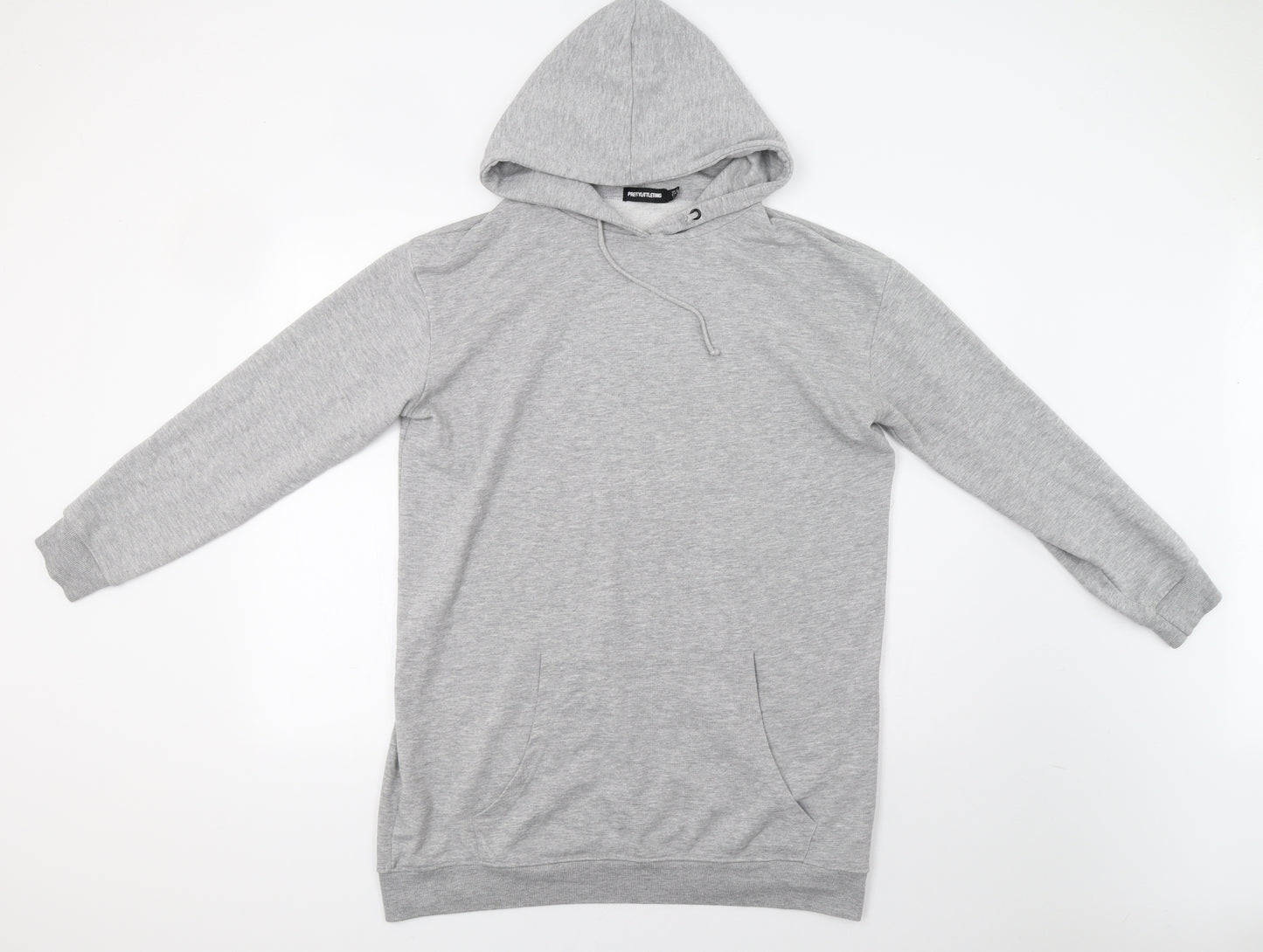 Pretty Little Thing Womens Grey   Pullover Hoodie Size 8