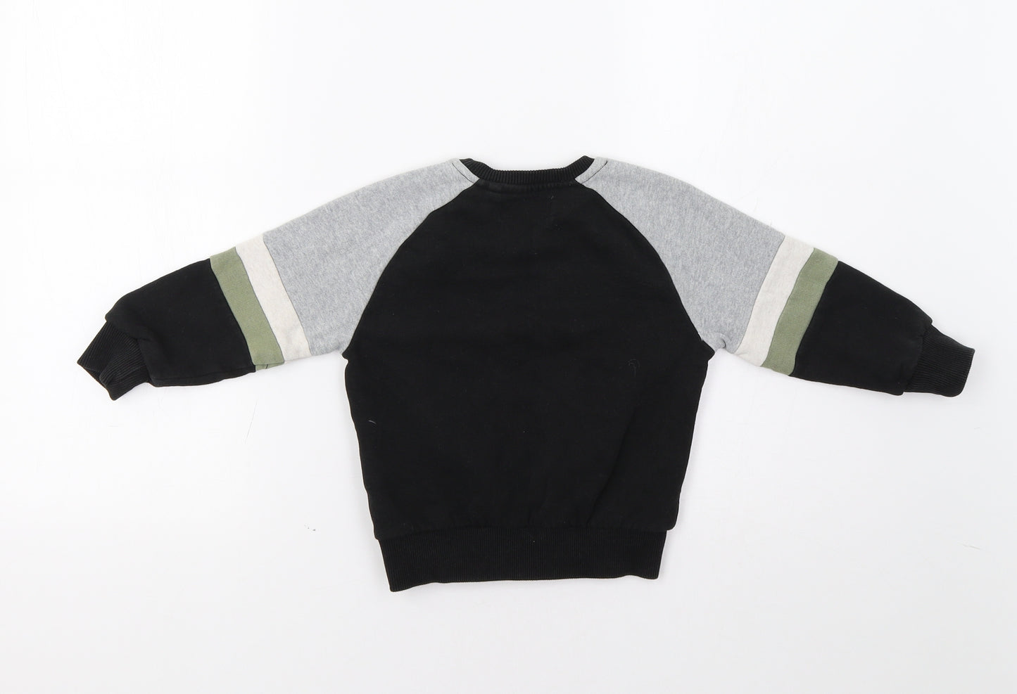 NEXT Boys Black Colourblock  Pullover Sweatshirt Size 2-3 Years
