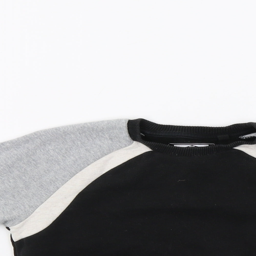 NEXT Boys Black Colourblock  Pullover Sweatshirt Size 2-3 Years