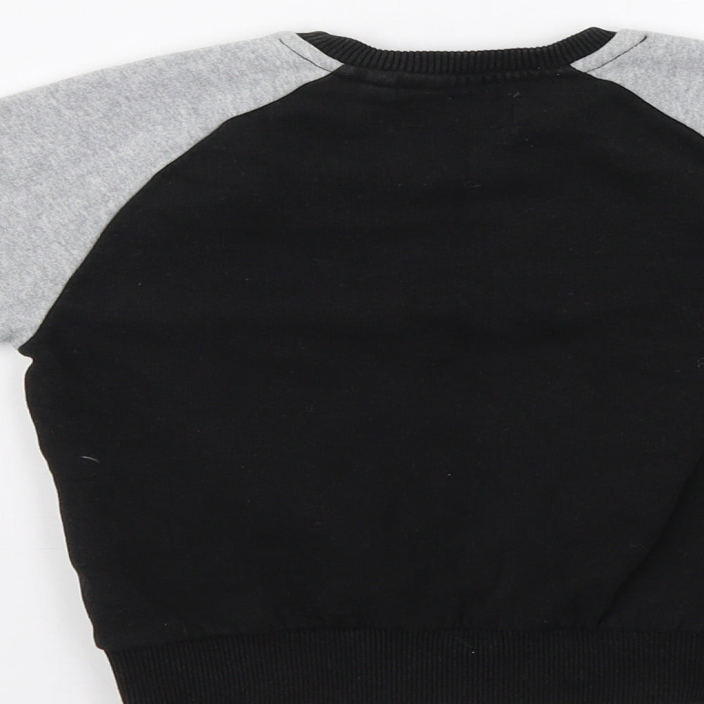 NEXT Boys Black Colourblock  Pullover Sweatshirt Size 2-3 Years
