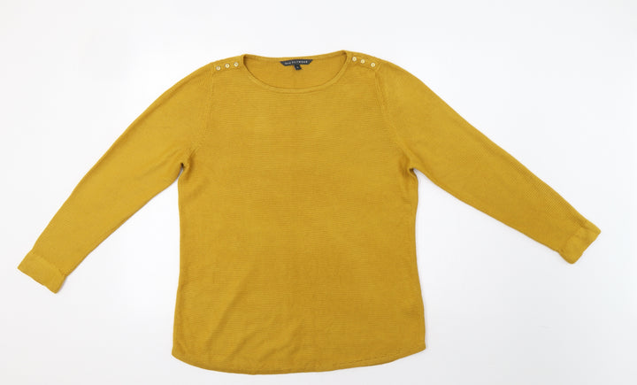 Bonmarché Womens Yellow Pullover Jumper Size 14