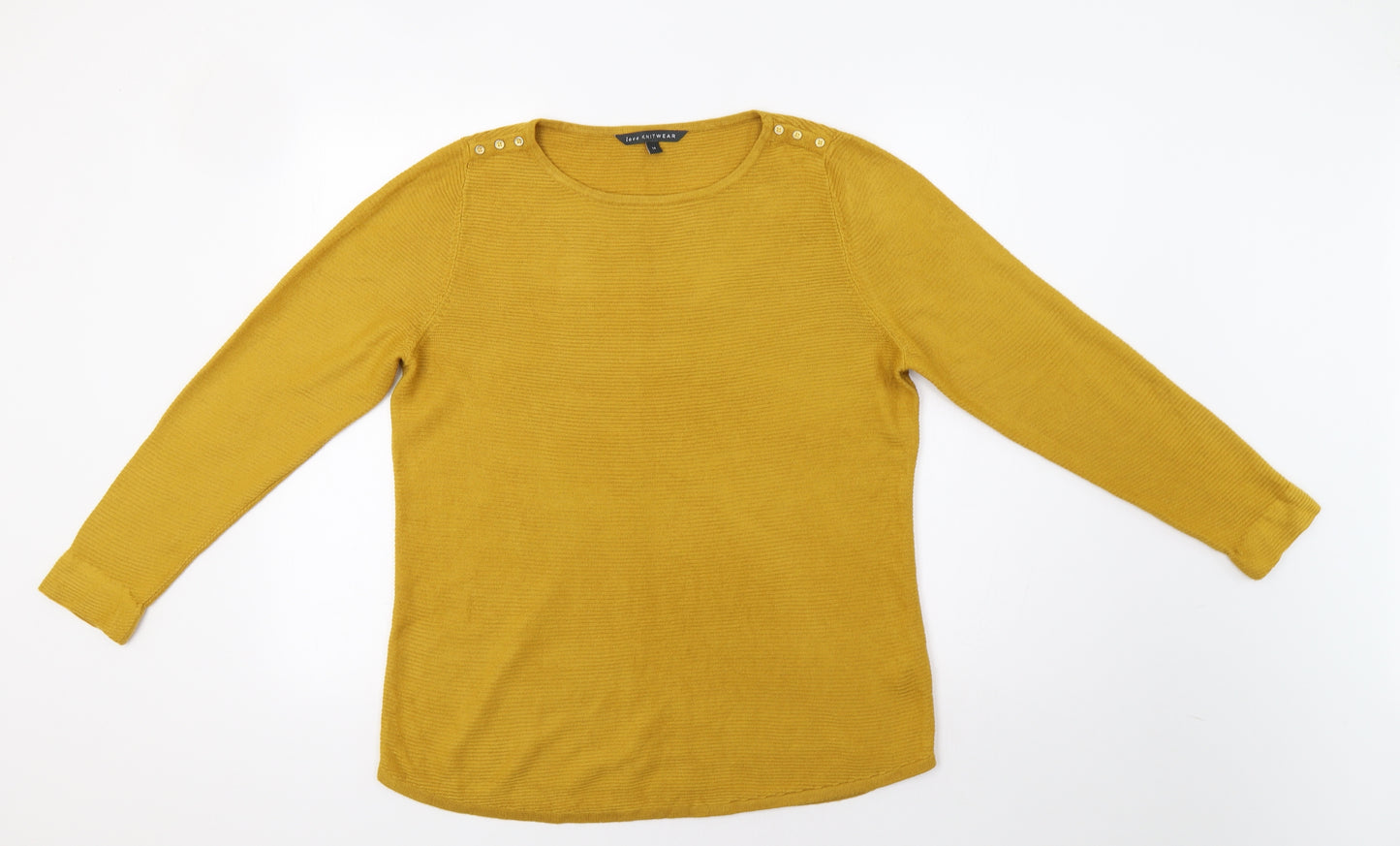 Bonmarché Womens Yellow   Pullover Jumper Size 14